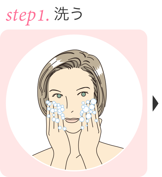 step.1 洗う